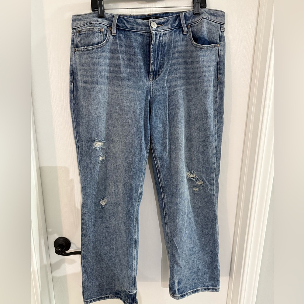 1822 Denim 16 Relaxed Fit Distressed Blue Jeans